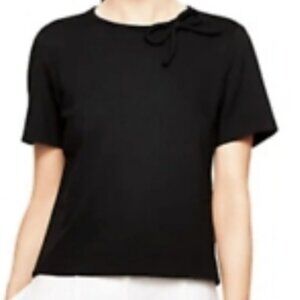 Kate Spade Black Ribbon Short Sleeve Top Size 6 NWOT